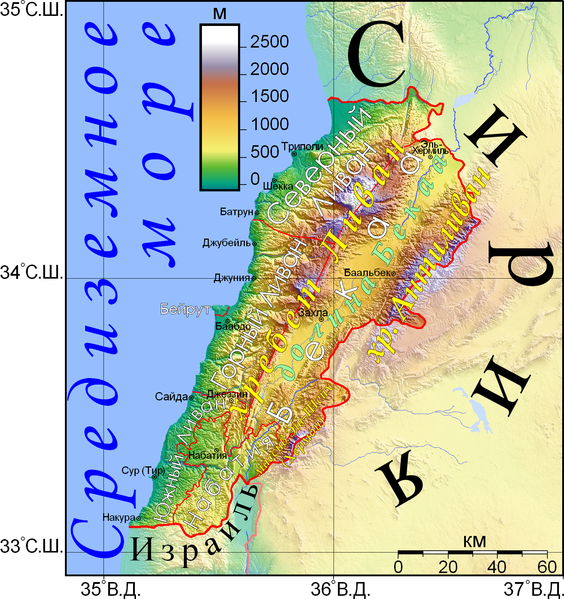 Файл:Карта Ливана.png